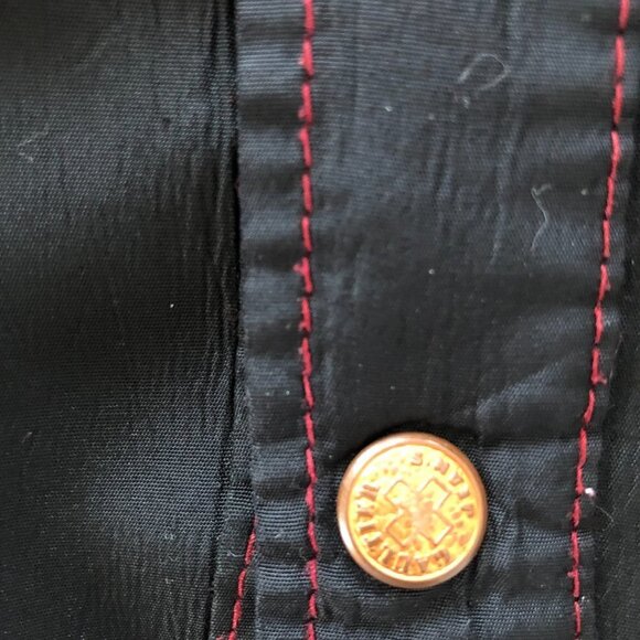 VTG Jean Paul Gaultier Jeans Black With Red Stitching Long Sleeve Snap Shirt - Picture 6 of 16